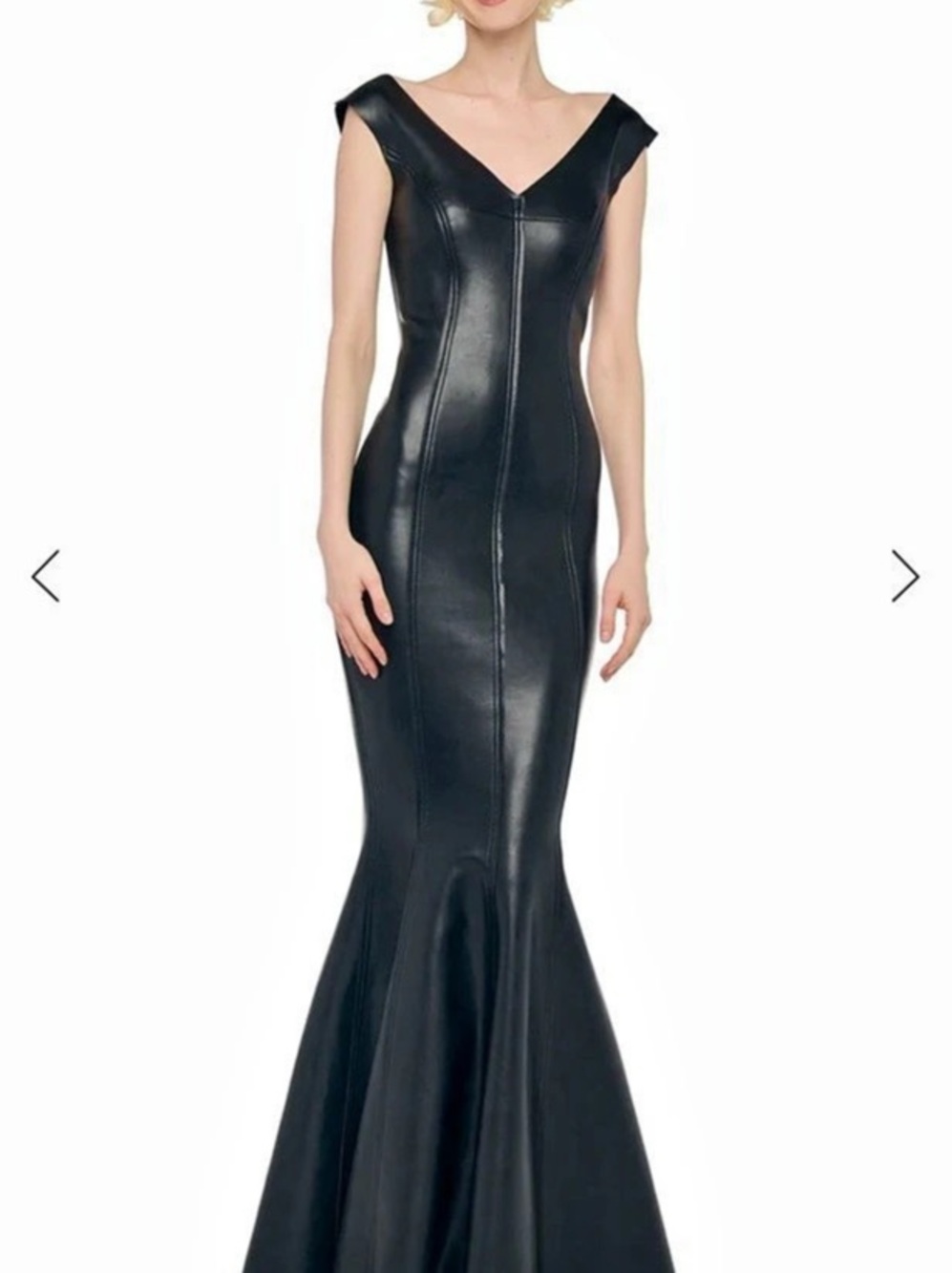 Norma Kamali Grace Fishtail Gown Black Maxi Gown NWT